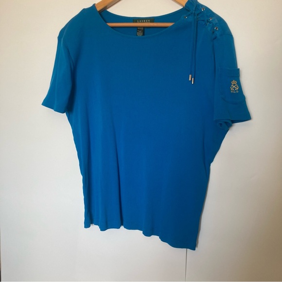 Ralph Lauren Vibrant Blue Short Sleeve Tee - Picture 1 of 4